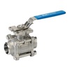 Ball valve Type: 7644 Stainless steel/PTFE/FPM (FKM) Full bore T-wrench 1000 PSI WOG Butt weld B16.25 S40 116mmx6.85mm 4" (100)